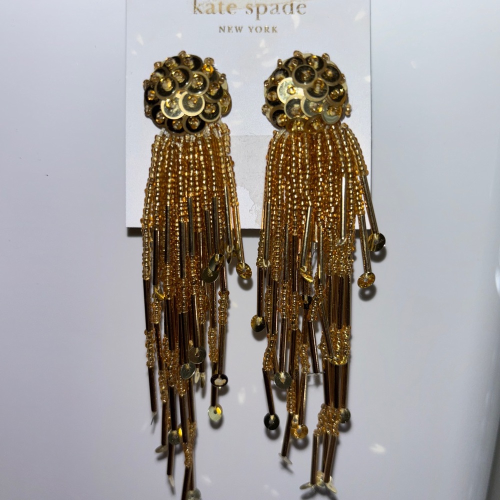 ⭐️Kate Spade Gold Sequin Earrings NWT ⭐️
